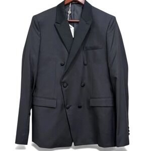 NWT Armani Wool Mulberry Silk DB Blazer 50 IT $2087 Luxury